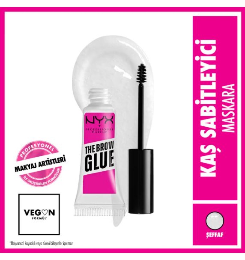 Nyx Professional Makeup Brow Glue Kaş Sabitleyici Maskara Şeffaf